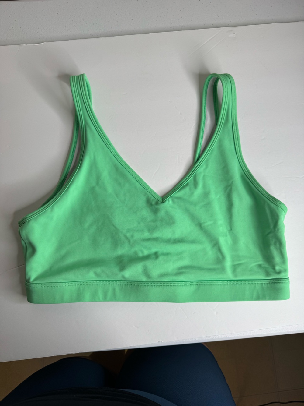 ZYIA Bright Green V-Neck Seamless Sports Bralette